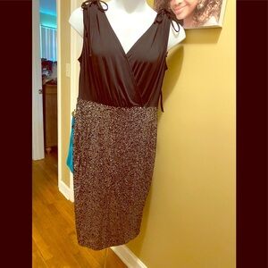 Black w Silver sequins A-Line Dress